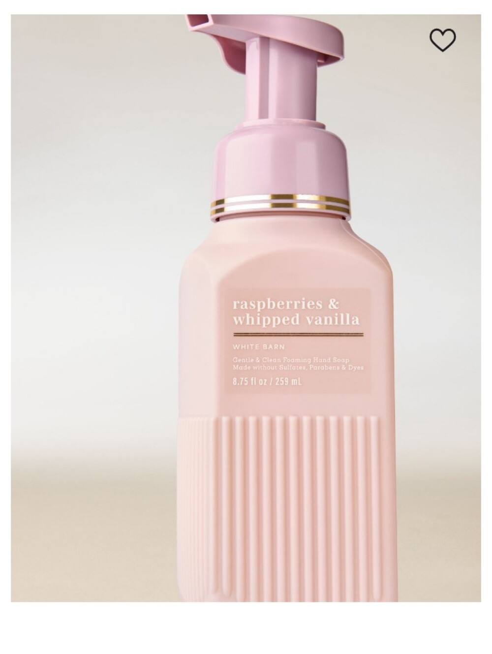 White Barn Pink Raspberries & Whipped Vanilla Foaming Hand Soap